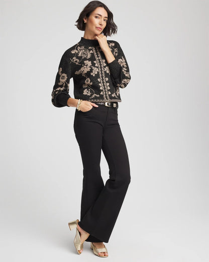 Chico's Best Price | Bryne Jacquard Mockneck Pullover