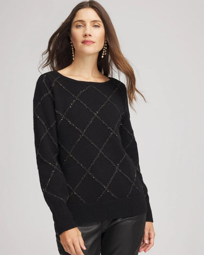 Chico's Great Value | Sparkling Diamonds Pullover Sweater