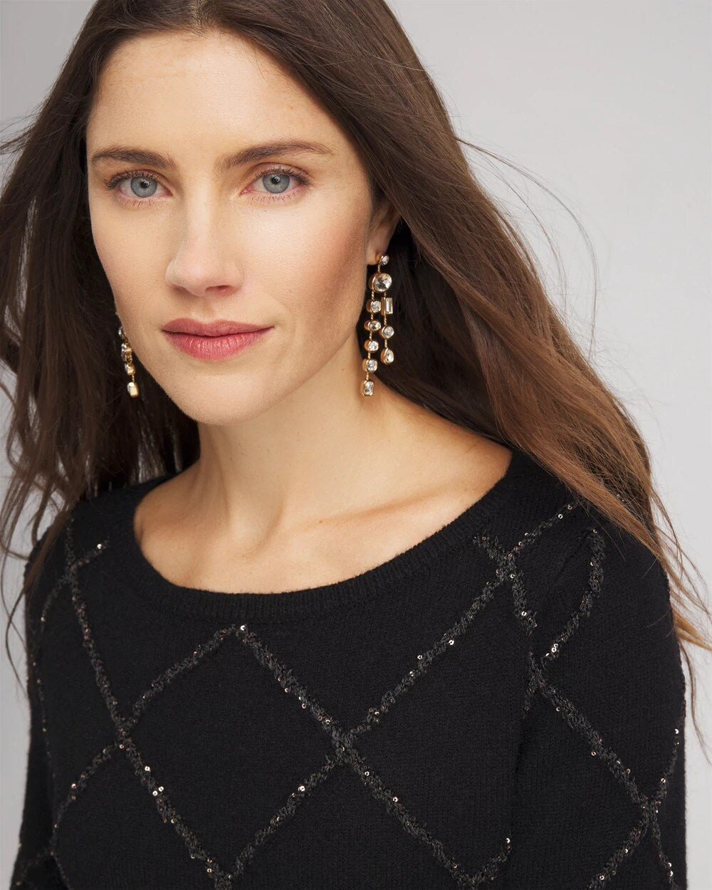 Chico's Great Value | Sparkling Diamonds Pullover Sweater