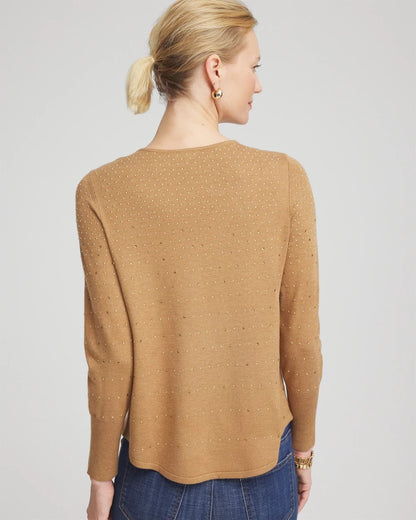 Chico's Great Value | Ella V-Neck Embellished Pullover Sweater