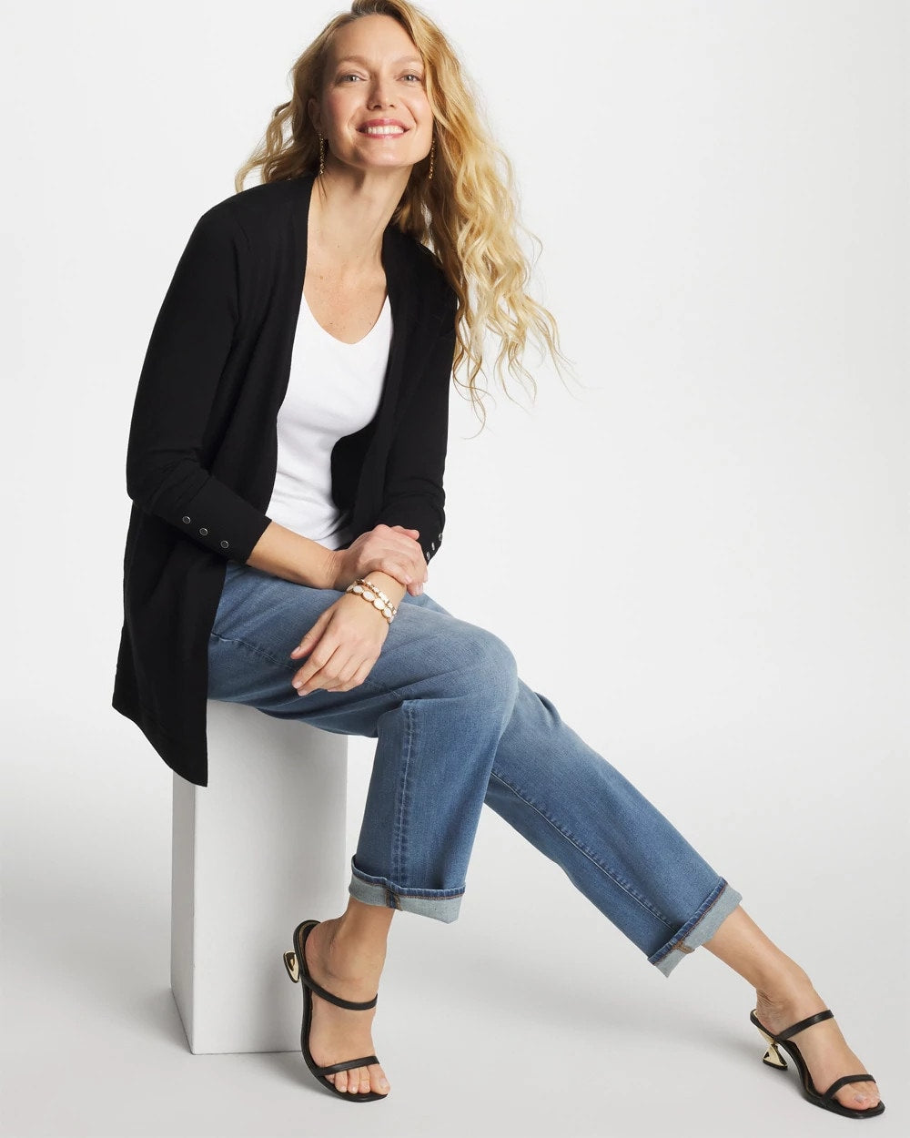 Chico's Exclusive | Ella Ottoman-Trim Cardigan