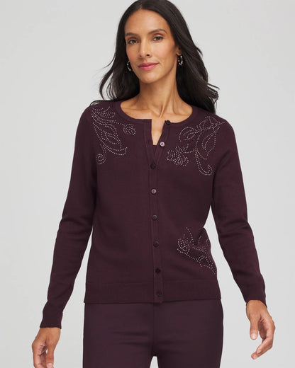 Chico's Latest | Embellished Crewneck Cardigan