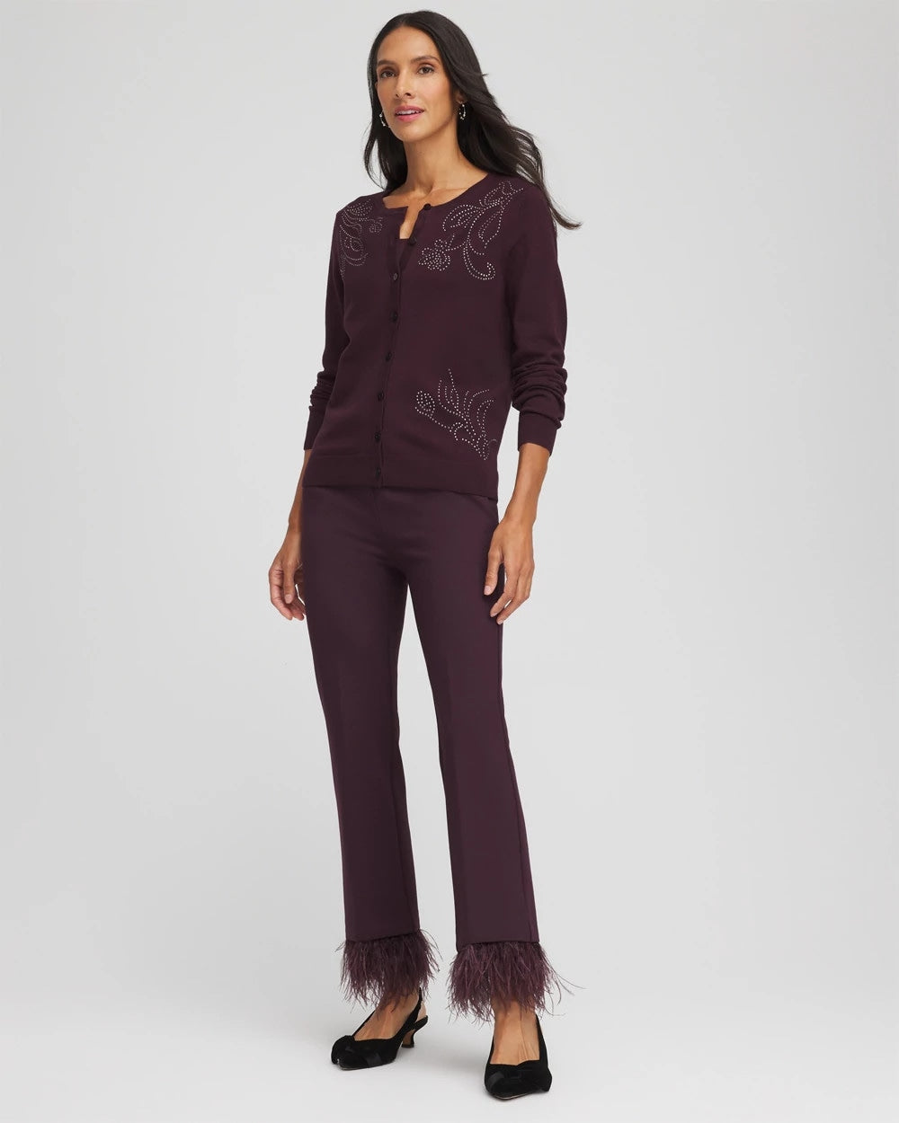 Chico's Latest | Embellished Crewneck Cardigan