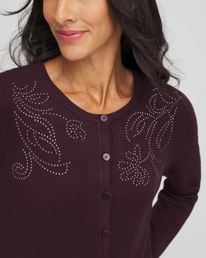 Chico's Latest | Embellished Crewneck Cardigan