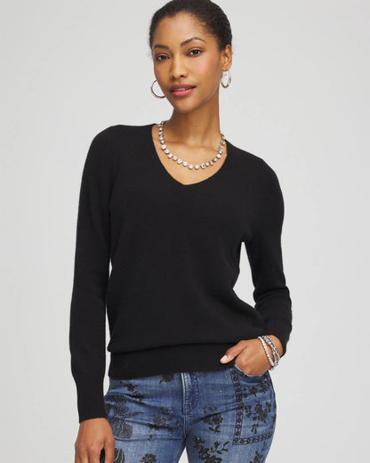 Chico's Discount | Relaxed V-Neck Cashmere Sweater