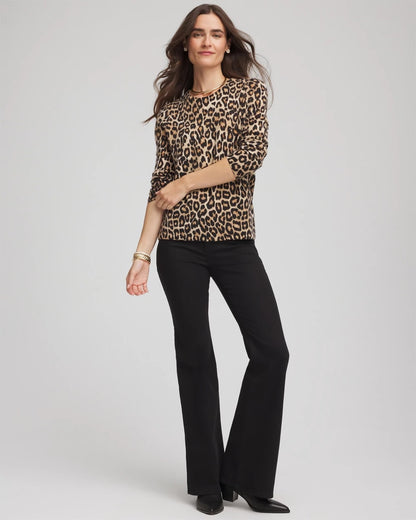 Chico's Deals | Cashmere Animal Long-Sleeve Pullover Sweater