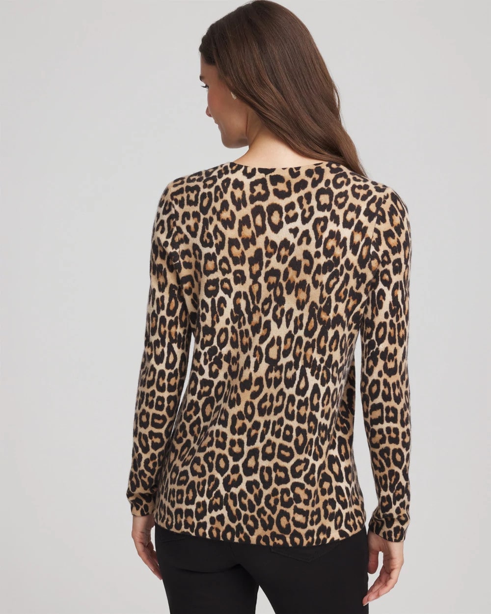 Chico's Deals | Cashmere Animal Long-Sleeve Pullover Sweater