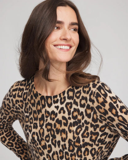 Chico's Deals | Cashmere Animal Long-Sleeve Pullover Sweater