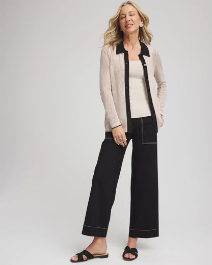 Chico's Everyday | Pointelle Polo Cardigan