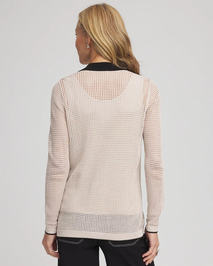 Chico's Everyday | Pointelle Polo Cardigan
