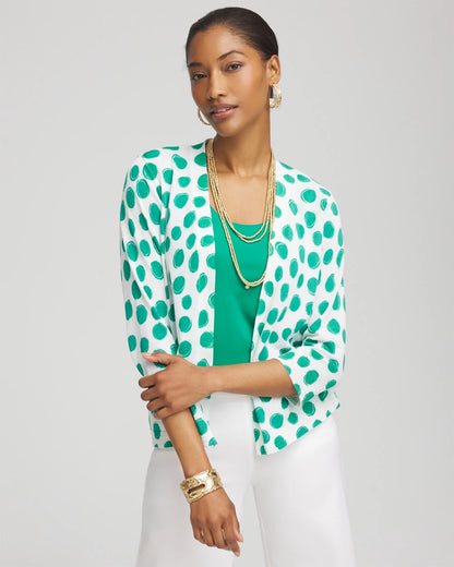 Chico's Essential | Polka-Dot Summer Romance Short Cardigan