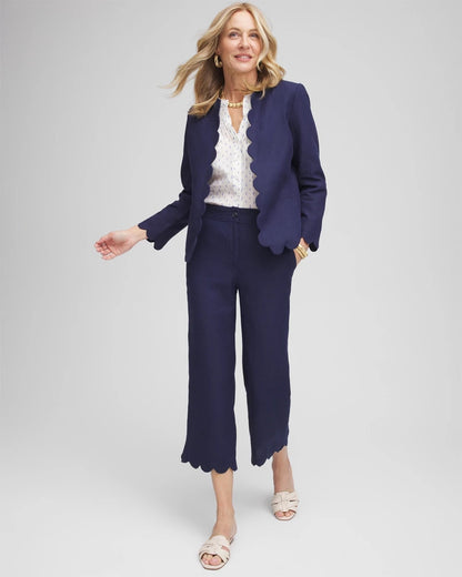 Chico's Featured | Linen Scallop Hem Crop Pants