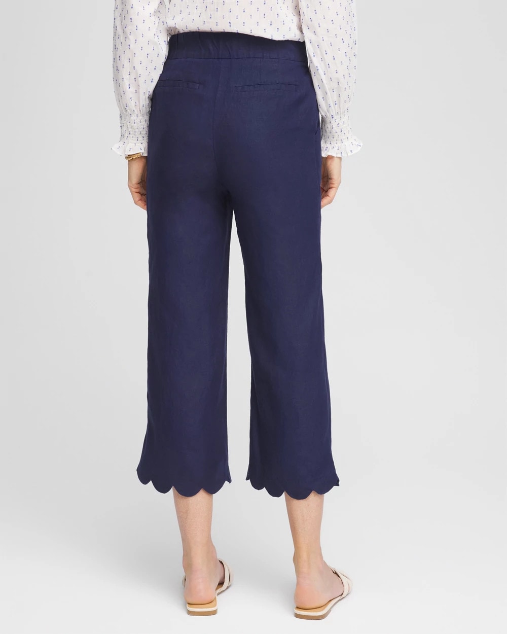 Chico's Featured | Linen Scallop Hem Crop Pants