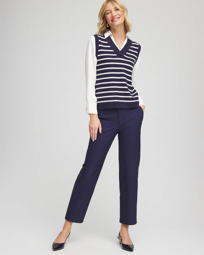 Chico's Top Pick | Cotton Straight Ankle Trousers