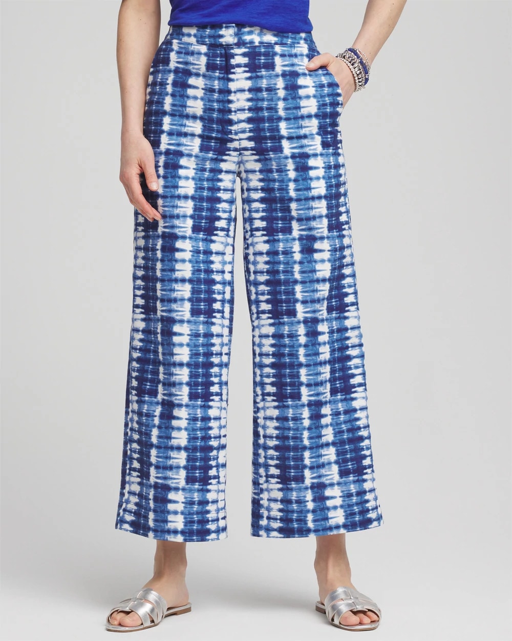 Chico's Premium | Tie-Dye Linen Cropped Pants