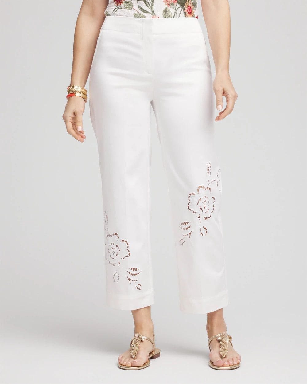 Chico's Popular | Sateen Cutout Cropped Pants