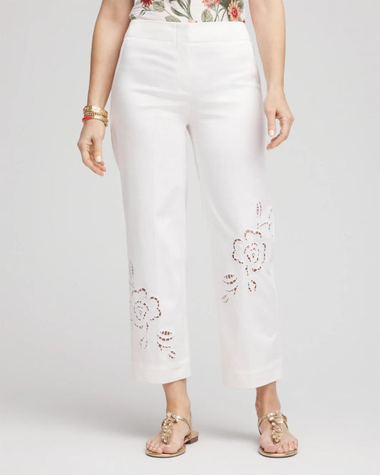 Chico's Popular | Sateen Cutout Cropped Pants