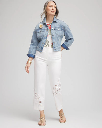 Chico's Popular | Sateen Cutout Cropped Pants