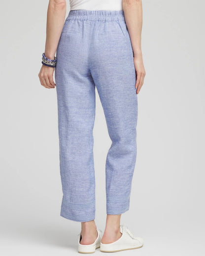 Chico's Classic | Linen Pull On Waist Cropped Pants