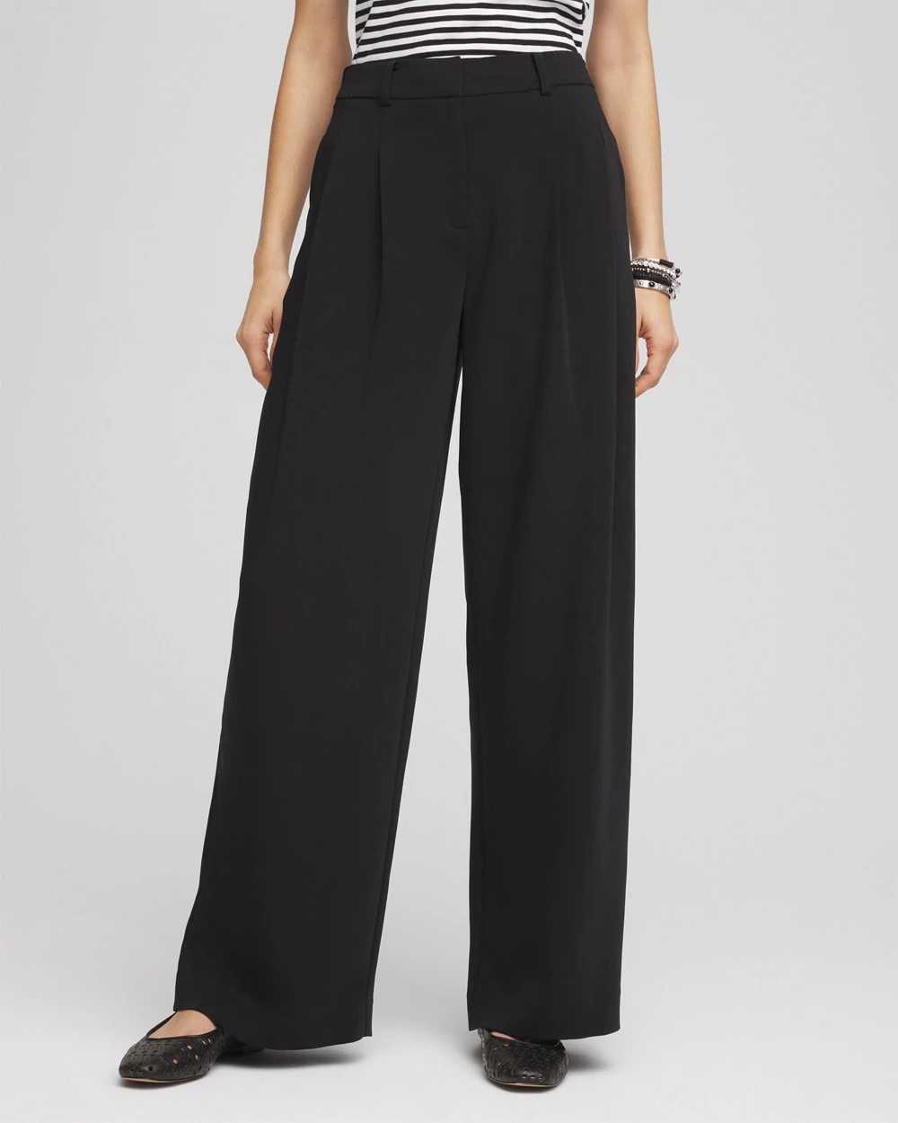 Chico's Customer Favorite | Crepe Pleated Relaxed Pants