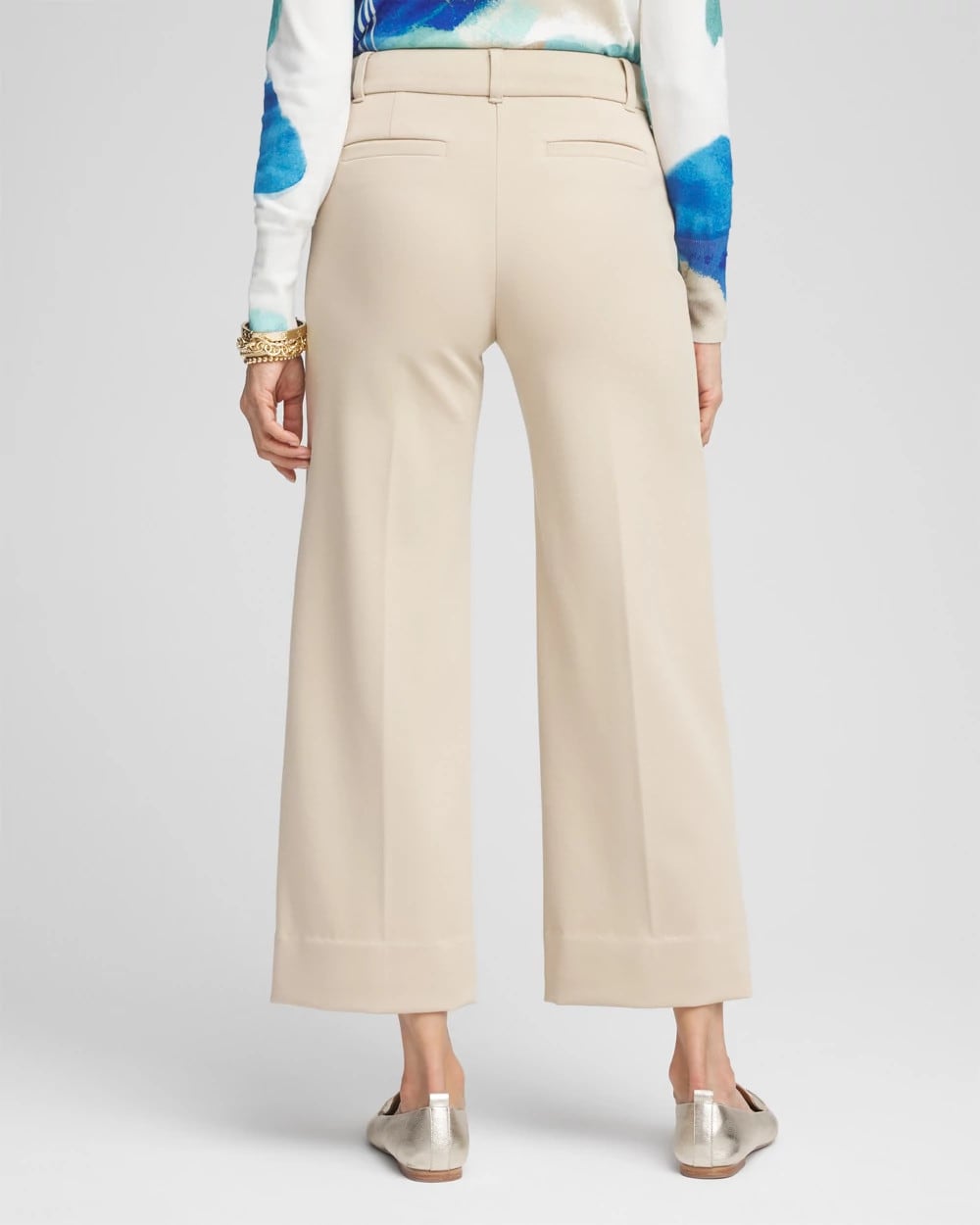Chico's Popular | Button Knit Twill Cropped Pants