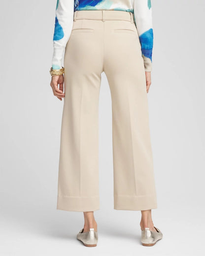 Chico's Popular | Button Knit Twill Cropped Pants