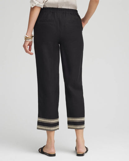 Chico's Special Offer | Linen Elastic Waist Cropped Pants