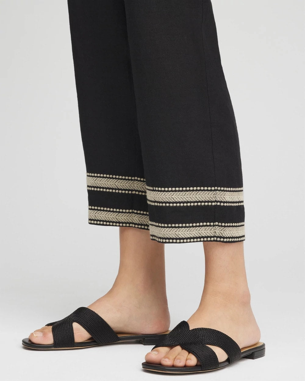 Chico's Special Offer | Linen Elastic Waist Cropped Pants