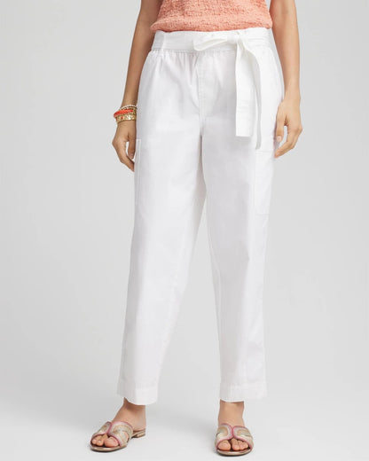 Chico's Top Pick | Poplin Pull-On Tapered-Leg Cropped Pants
