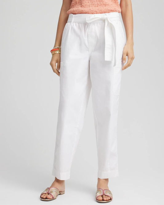 Chico's Top Pick | Poplin Pull-On Tapered-Leg Cropped Pants