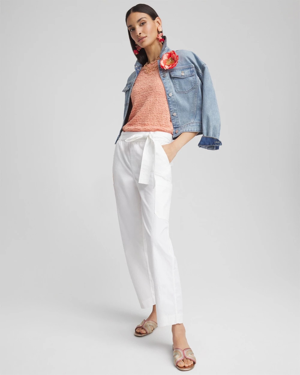 Chico's Top Pick | Poplin Pull-On Tapered-Leg Cropped Pants