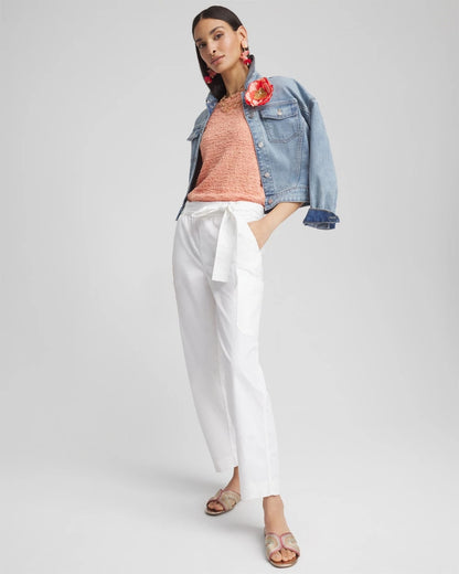 Chico's Top Pick | Poplin Pull-On Tapered-Leg Cropped Pants