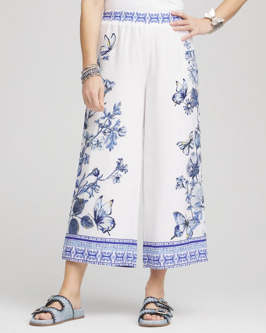Chico's Best Price | Butterfly Pull-On Linen Cropped Pants