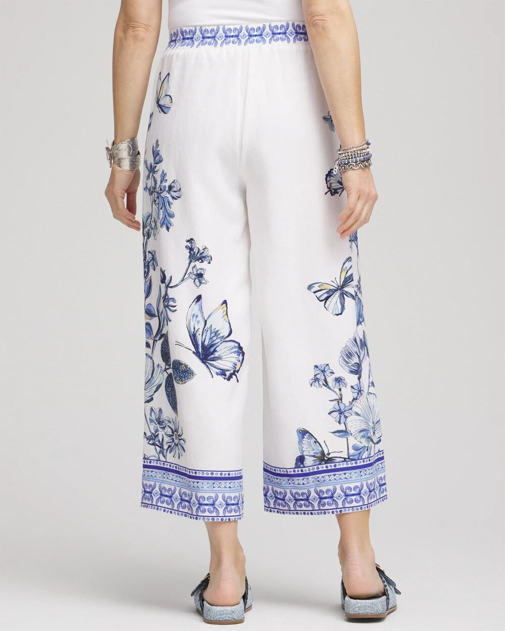 Chico's Best Price | Butterfly Pull-On Linen Cropped Pants