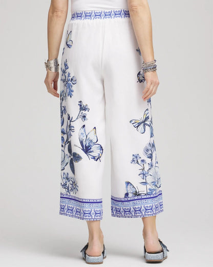 Chico's Best Price | Butterfly Pull-On Linen Cropped Pants