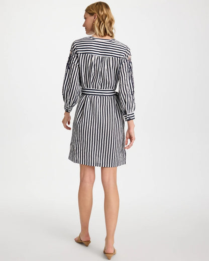 Chico's Trusted | Embroidered Striped Dress