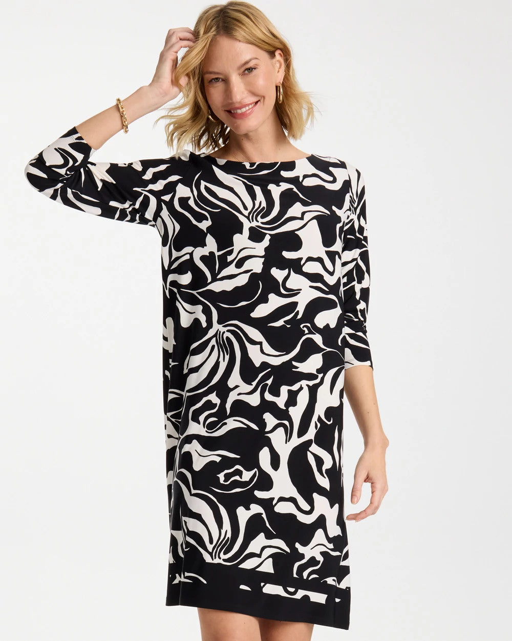 Chico's Premium | Jersey Knit Boatneck Shift Dress