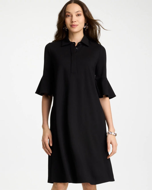 Chico's Latest | Knit Flounce Sleeve Dress
