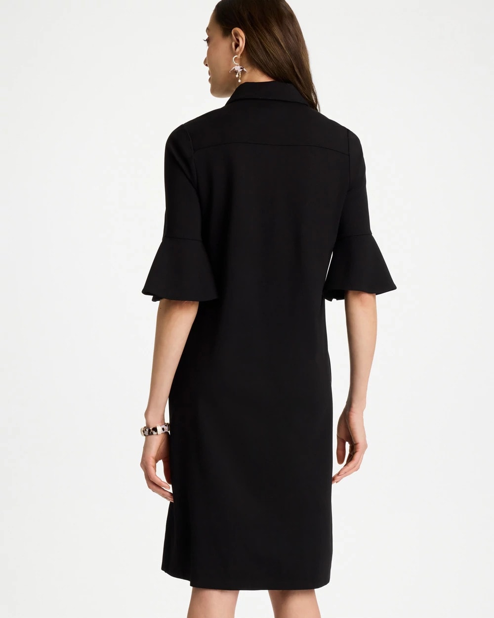 Chico's Latest | Knit Flounce Sleeve Dress