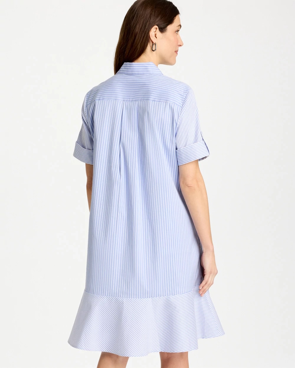 Chico's Best Price | Popover Striped Tiered Poplin Dress