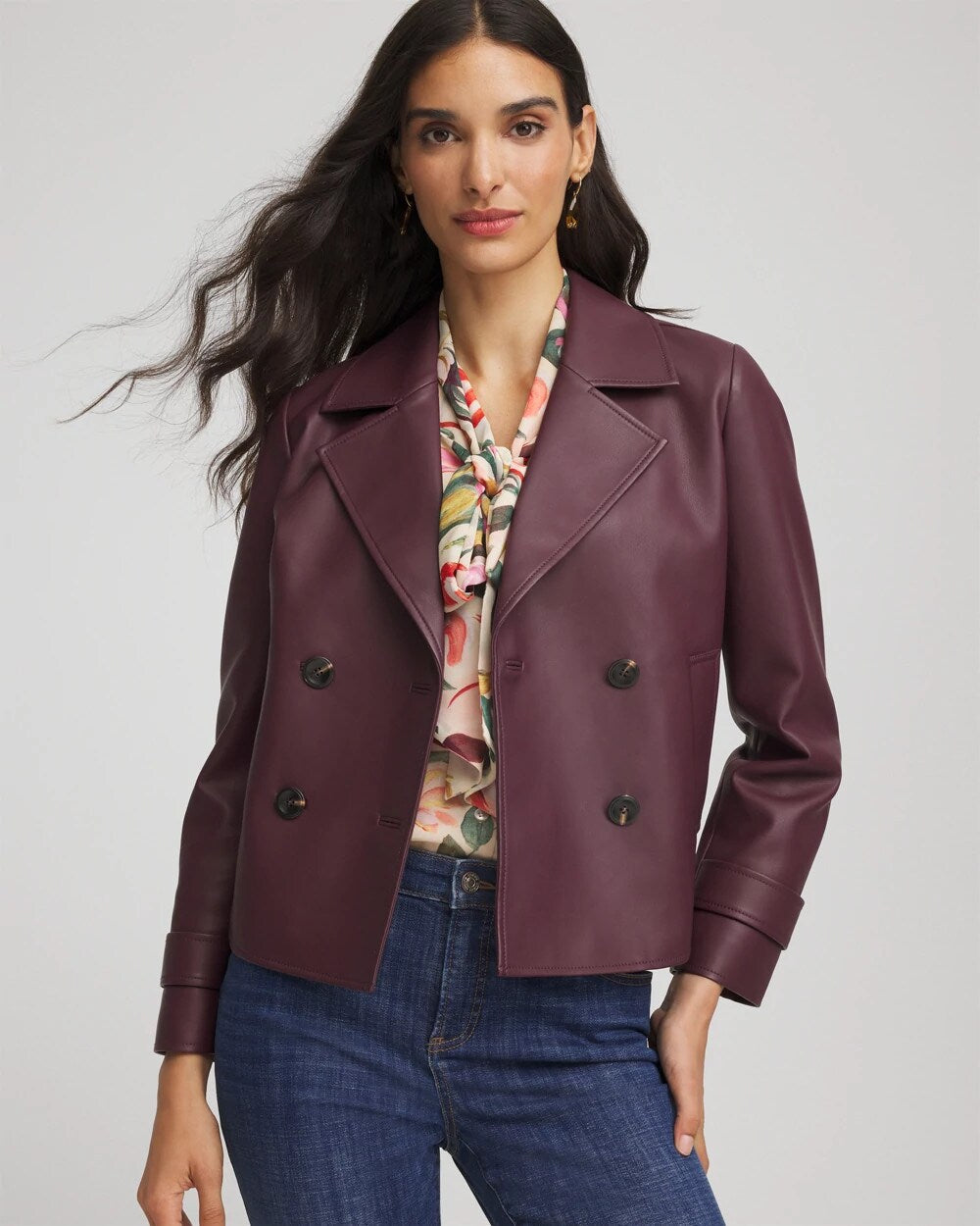 Chico's Trusted | Faux Leather Trench Coat