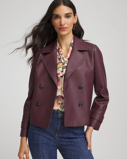 Chico's Trusted | Faux Leather Trench Coat