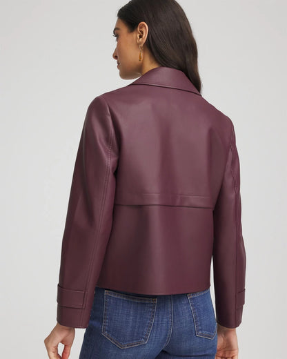 Chico's Trusted | Faux Leather Trench Coat