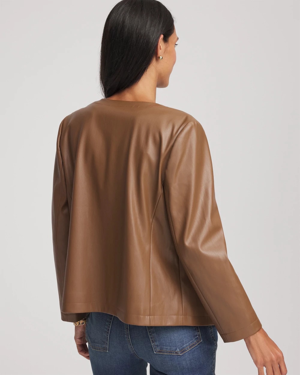 Chico's Customer Favorite | Floral Cutwork Faux Leather Jacket