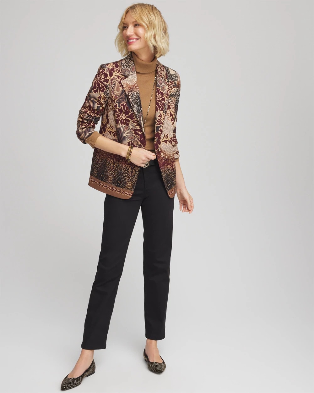 Chico's Sale | Artisanal Print Ponte Blazer
