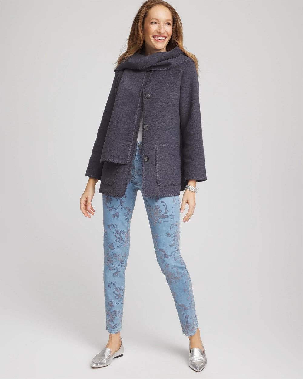 Chico's Sale | Wool Scarf Jacket