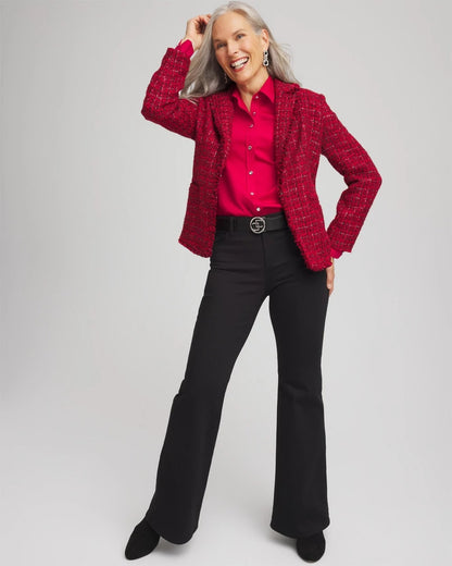 Chico's Signature | Red Tweed Sequins Blazer