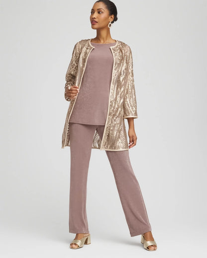 Chico's Best Seller | Travelers™ Collection Champagne Sequins Jacket