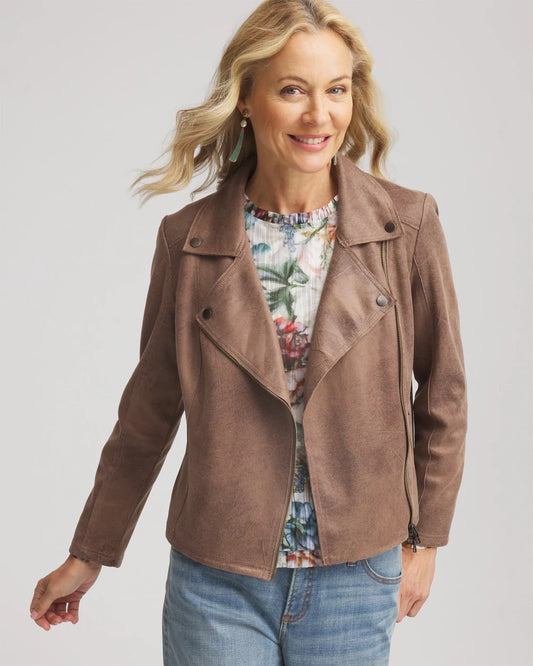 Chico's Exclusive | Suede Moto Jacket