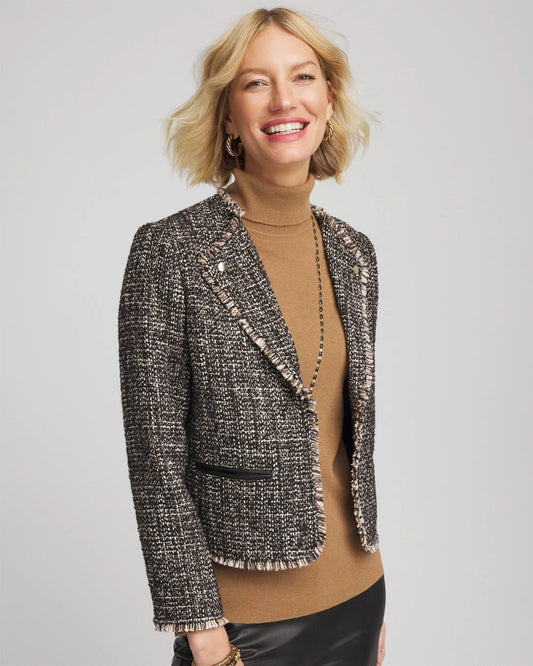 Chico's Signature | Tweed Mix Moto Jacket